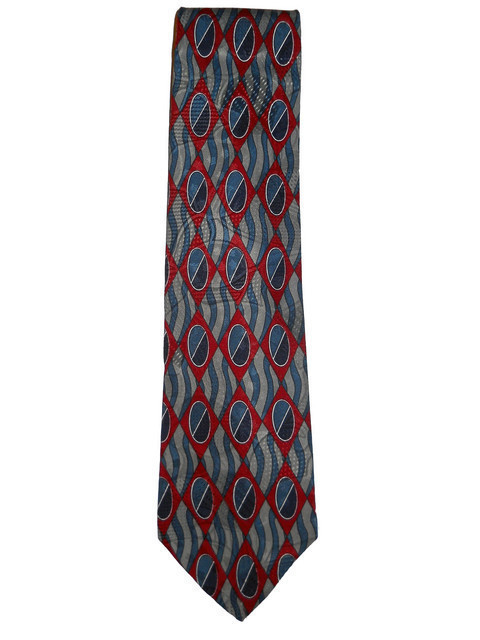 Cravata vintage print geometric anii '70