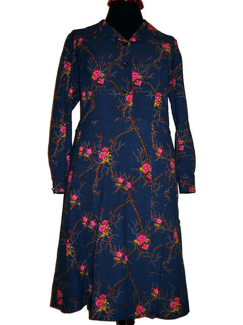 Rochie vintage trandafiri anii '60