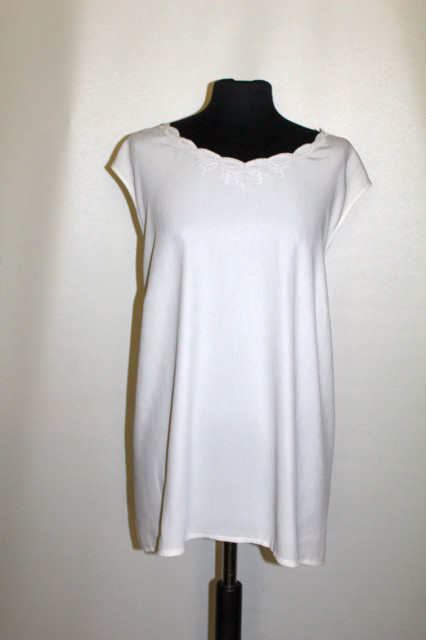 Bluză albă din georgette anii 80 - 90
