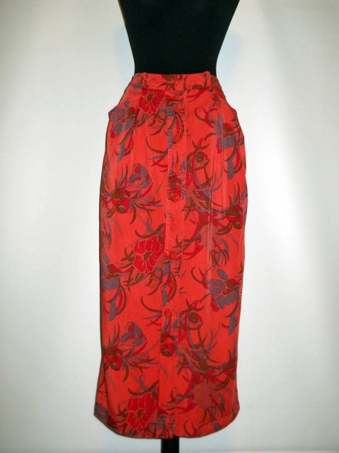 Fusta din doc print floral anii '80