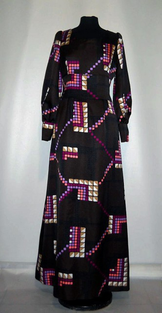 Rochie de ocazie print geometric anii '70