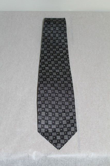 Cravată pătrățele gri Mayvet anii 90