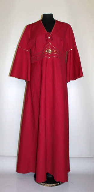 Rochie de seara rosu Shiraz anii '70