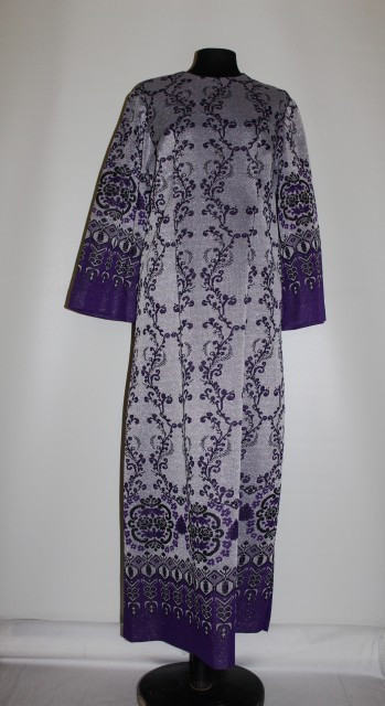Rochie de seara violet model popular stilizat anii '60