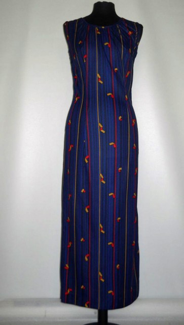 Rochie maxi print geometric anii '70