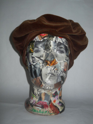 Basc antique catifea maro per. edwardiana cca. 1910