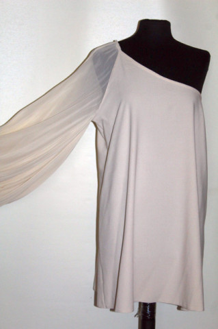 Bluza bej de ocazie repro anii ’70 – elegantă și fluidă - Img 2