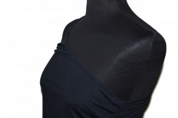 Bluza neagră Senso Unico cu croială asimetrică – retro anii ’90 - Img 5