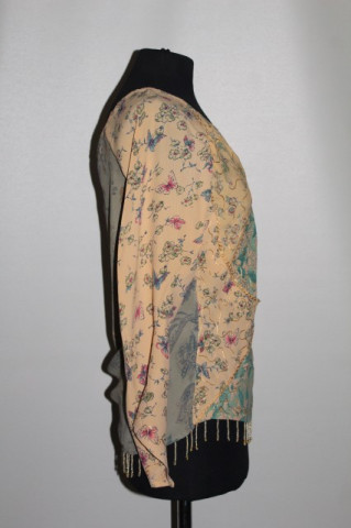 Bluza stil etnic print fluturi anii '90
