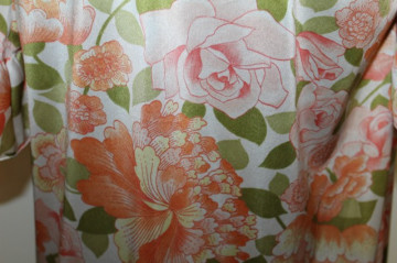 Bluza vintage cu flori verzi si portocalii anii '50