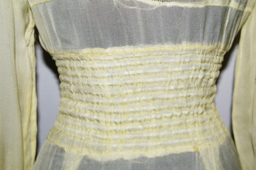 Bluza vintage din crepe georgette galben anii '30