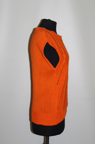 Bluză vintage Hadam’s Creazioni tricot portocaliu – vintage anii ’70 - Img 3
