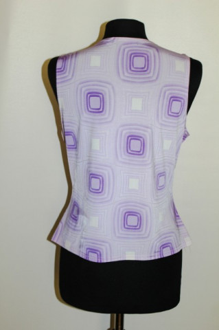 Bluza vintage violet print geometric repro anii '70