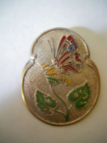 Brosa antique guilloche perioada edwardiana cca. 1910