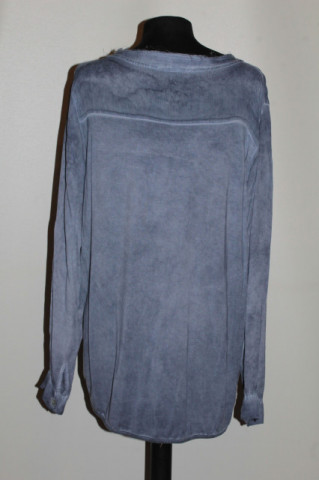 Cămașă albastru denim repro anii ’80 – vibe casual retro cu detalii degrade - Img 3