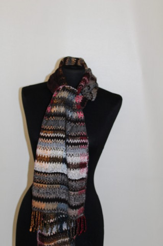 Fular model zigzagat stil Missoni "Codello" anii '90