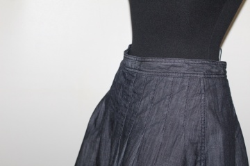 Fustă denim Benetton – anii ’90, bleumarin-indigo, croială structurată - Img 4
