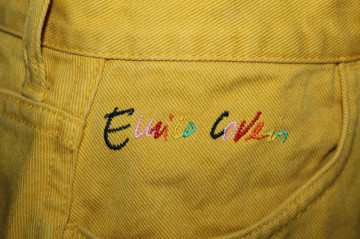 Fustă denim Enrico Coveri galben muștar – retro‑chic anii ’90 - Img 6