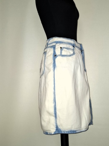Fustă denim Fubu anii ’90 – bleu deschis, prespălată, vintage - Img 2
