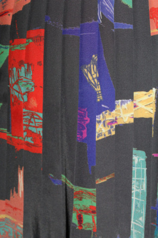 Fustă plisată retro cu print abstract – anii ’80 - Img 3