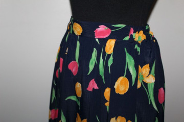 Fusta print lalele anii '80
