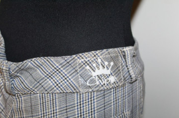 Pantaloni carouri albastre anii '90