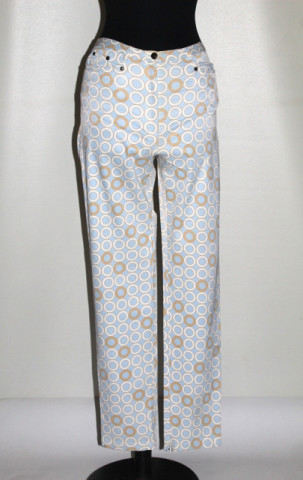 Pantaloni Valentino Jeans pastel cu cerculețe – stil retro elegant