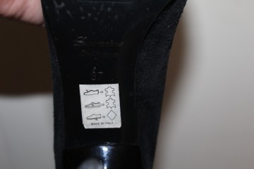 Pantofi cu toc sculptural Bagatt – piele naturală întoarsă neagră, design italian - Img 8
