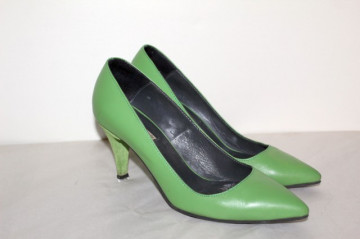 Pantofi verde măr Sepala by Mihaela Glăvan