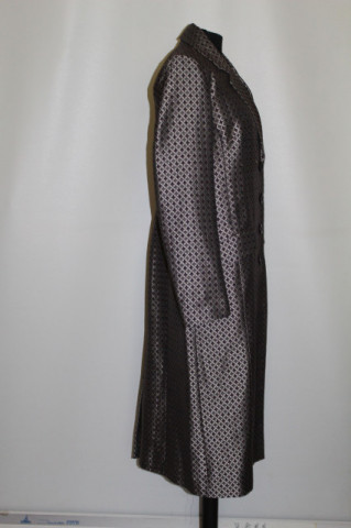Pardesiu vintage din brocart cu model geometric – repro anii ’70 - Img 2