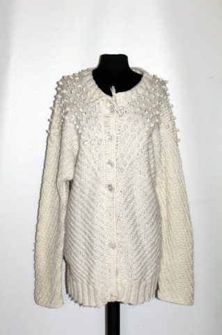 Pulover crem bumbisori anii '70