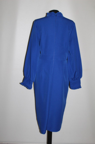 Rochie albastru electric repro anii 70