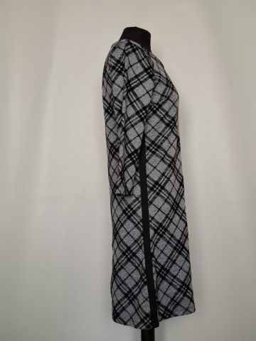 Rochie carouri repro anii ’70 – retro chic gri & negru - Img 2