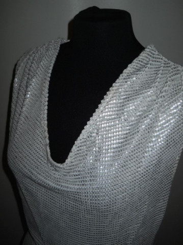 Rochie de ocazie argintie repro anii '70