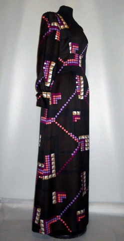 Rochie de ocazie print geometric anii '70