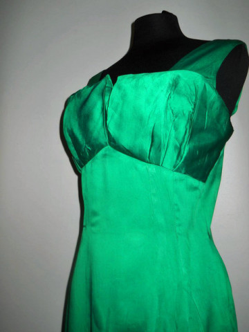 Rochie de ocazie verde smarald vintage anii '50