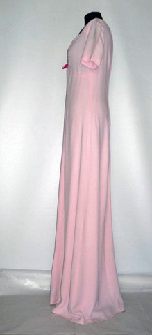 Rochie de seara vintage din crepe roz anii '60