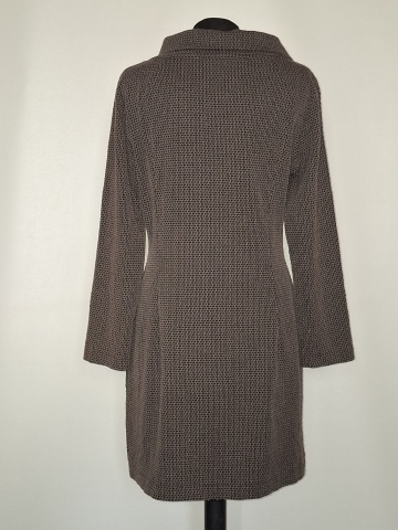 Rochie maro print în relief repro anii 60 - Img 2