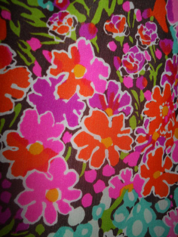 Rochie maxi print floral multicolor anii '60 - Img 2