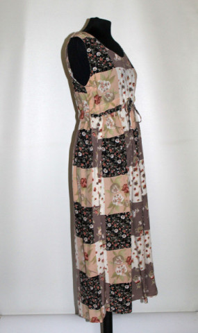 Rochie retro „Floral & Carouri” – vibe ’90 cu șnur în talie - Img 4