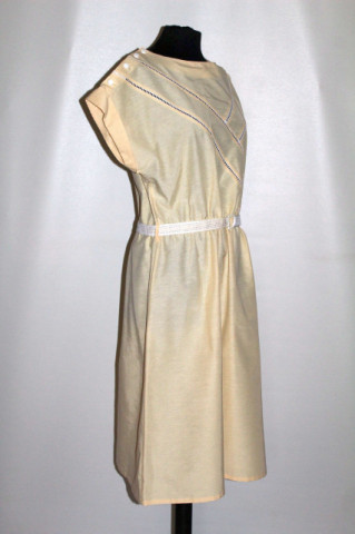 Rochie retro „Lady Anne Fashion” – galben vanilie și broderie ’80 - Img 5