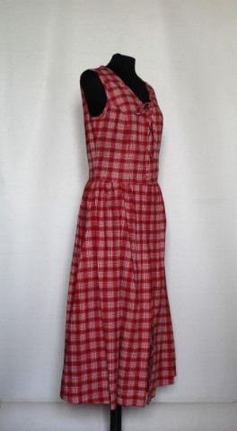 Rochie retro Coca Cola Collection – anii ’90, carouri alb‑roșii - Img 4