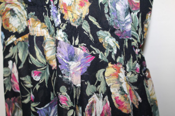 Rochie talie joasă cu print floral – retro anii ’80 - Img 5
