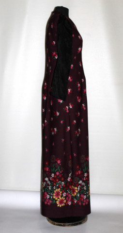 Rochie vintage anii ’70 cu mâneci din voal — floral  - Img 2