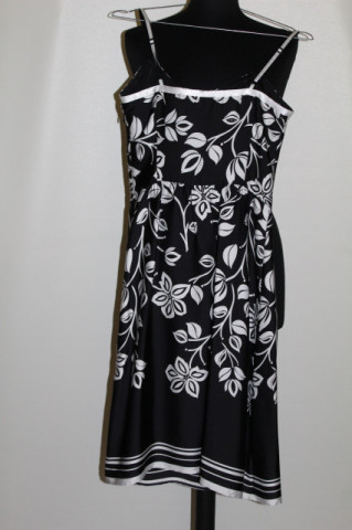 Rochie vintage Esprit alb‑negru – floral chic retro - Img 5
