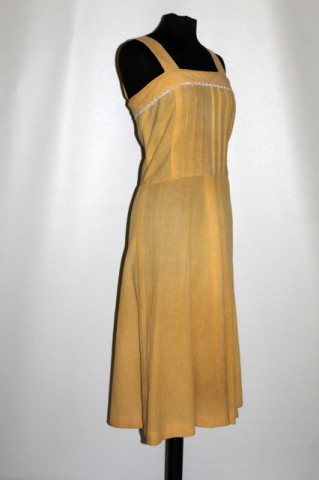 Rochie vintage galben vanilie anii 70