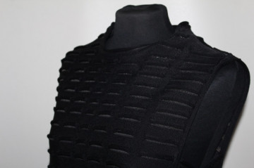 Rochie vintage Maison Rabih Kayrouz – tricot minimalist negru - Img 5