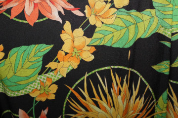 Rochie vintage maxi cu print floral mare – anii ’70 - Img 6