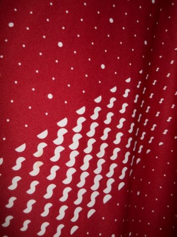 Rochie vintage print geometric alb anii '70