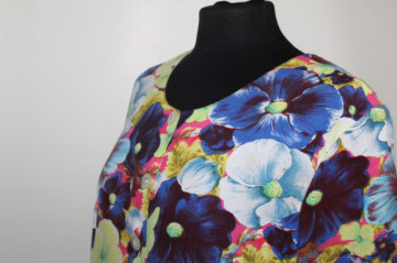 Rochie vintage Tendenz Modelle – floral retro ’90 cu nasturi & buzunare - Img 7